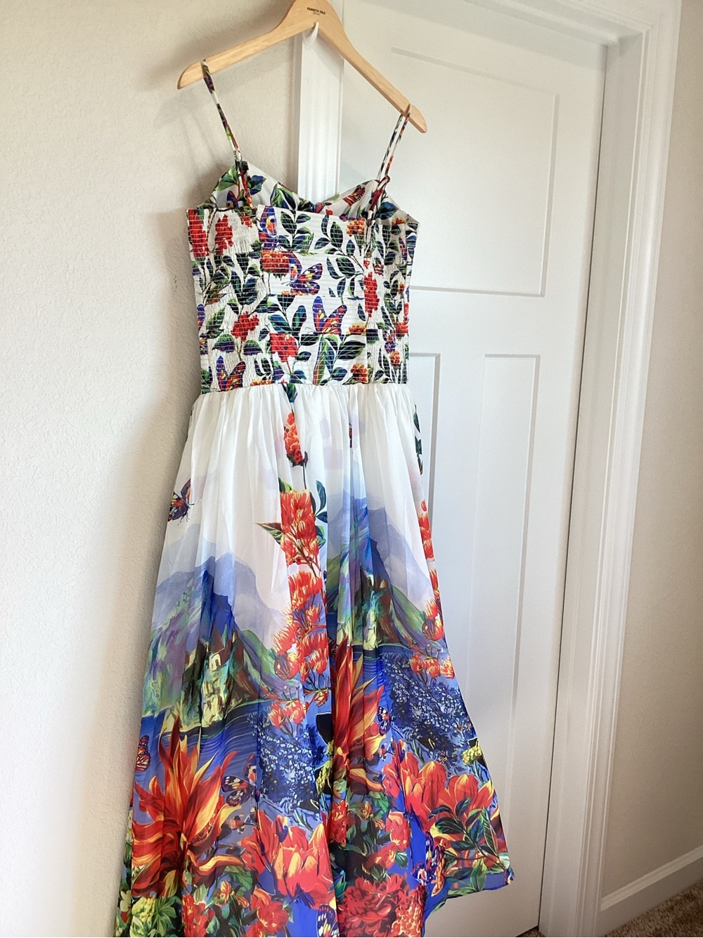 ✨Anthropologie Muse Basque Waist Midi Dress Sleeveless Sweetheart New Large - Picture 12 of 14
